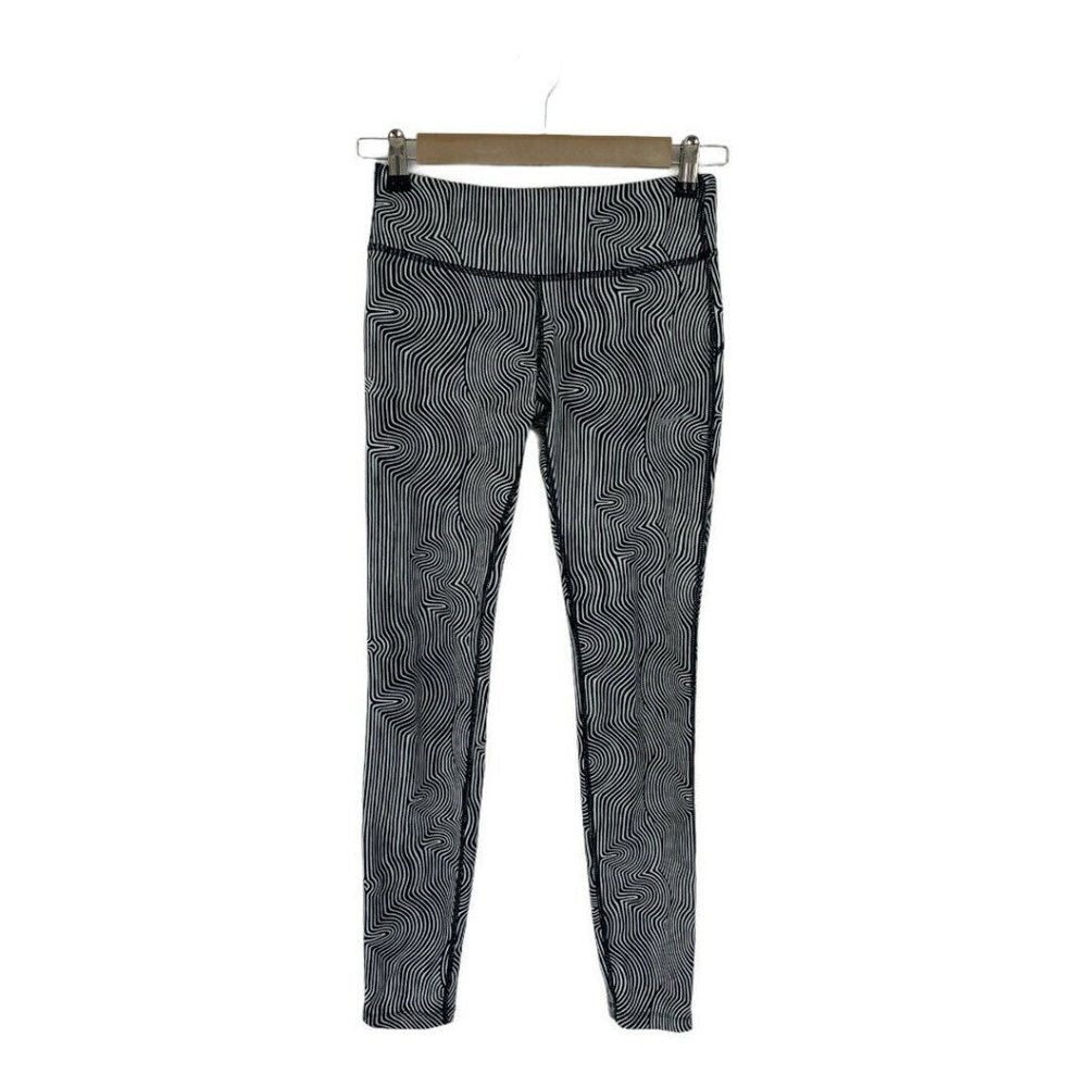 Nike Dri-Fit Womens Size XS Black White Workout Running Yoga Leggings Pants